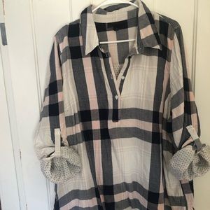 Lane Bryant plaid top
